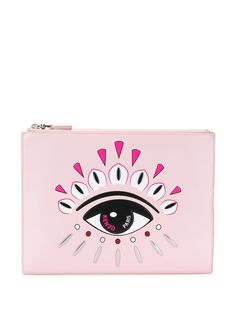 Kenzo embossed eye logo clutch
