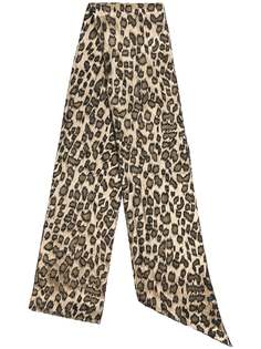 Saint Laurent leopard print scarf