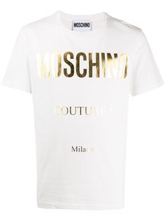 Moschino футболка со светоотражающим логотипом