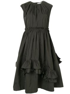 Dice Kayek asymmetric ruffle shift dress