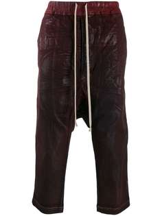 Rick Owens DRKSHDW wax dyed cropped trousers