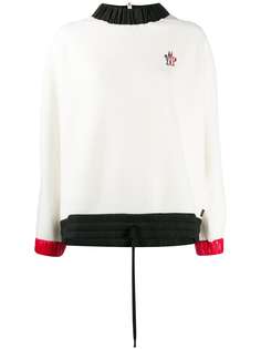 Moncler Grenoble ruched collar drawstring sweater