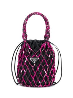 Prada net effect bucket bag