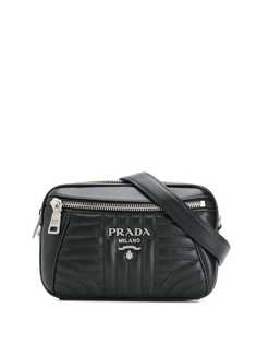 Prada стеганая поясная сумка с логотипом