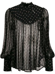 Zimmermann Swing yoke dotted blouse