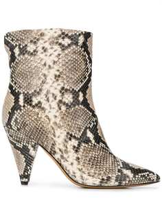 The Seller pointed snakeskin effect boots