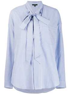 Jejia striped bow fastening shirt