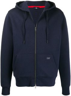 Fay logo drawstring hoodie