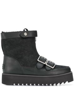 Ugg Australia shearling flat buckle boots