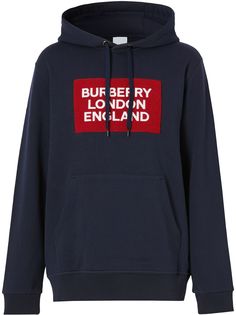 Burberry logo patch hoodie
