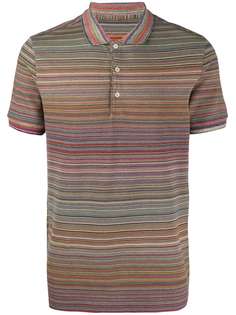 Missoni short sleeved striped polo shirt