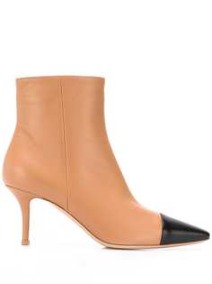 Gianvito Rossi two tone pointed ankle boots