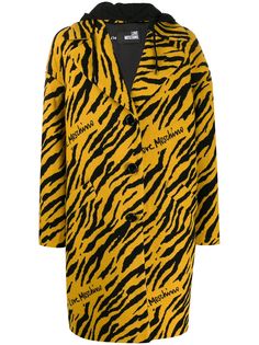 Love Moschino tiger pattern single-breasted coat