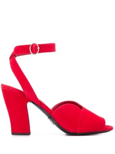 Prada mid-heel peep toe sandals