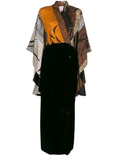 Sara Roka scarf-panelled surplice dress