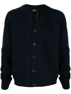 Nº21 raw edge V-neck cardigan