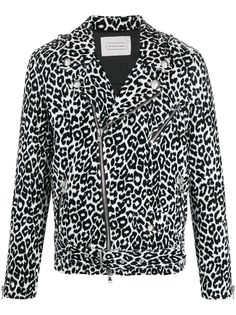 Route Des Garden leopard off-center zip jacket