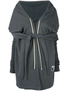 Rick Owens DRKSHDW oversized wrap detail hoodie