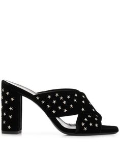 Saint Laurent босоножки с декором в форме звезд