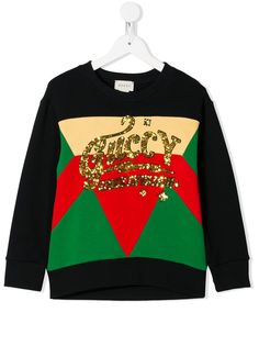 Gucci Kids Space Invasion sequin detailed sweatshirt