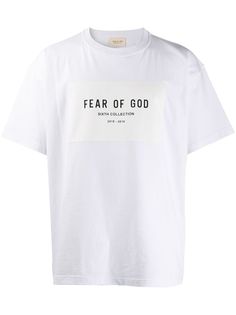 Fear Of God White Sixth Collection print T-shirt