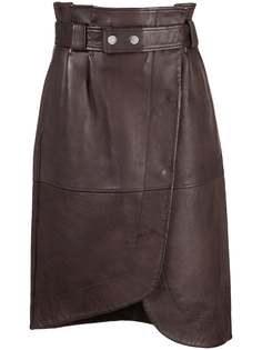 Ganni high-rise wrap-around skirt