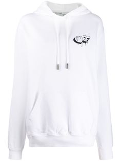 Off-White logo print oversized hoodie