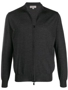 Canali zip-front long-sleeve cardigan