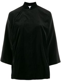 Comme Des Garçons Comme Des Garçons mandarin collar velvet shirt