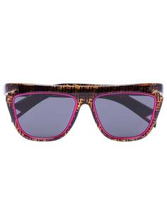 Fendi monogram-print square-frame sunglasses