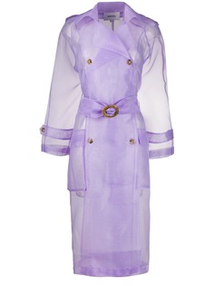 Nanushka sheer belted trench coat
