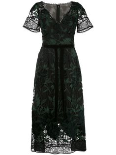 Marchesa Notte embroidered floral dress