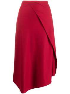 Vince asymmetric draped flannel skirt