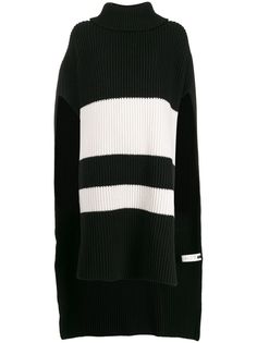 Joseph ribbed roll neck striped poncho