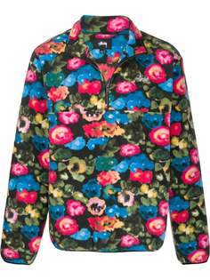 Stussy floral print fleece sweatshirt