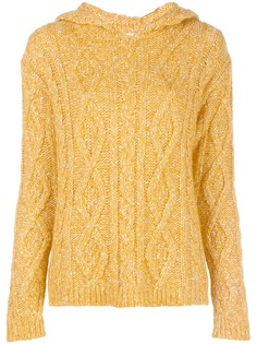Majestic Filatures cable-knit hooded top