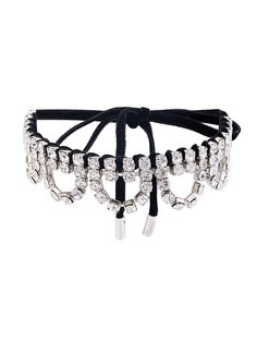 AREA tie-fastening crystal necklace
