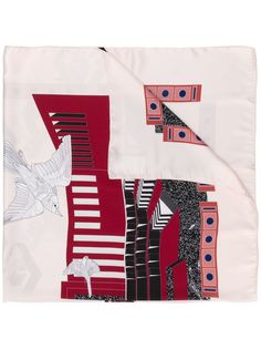 Cédric Charlier abstract-print scarf