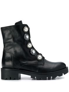 Tosca Blu button embellished boots