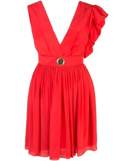 Fausto Puglisi asymmetric-shoulder mini dress