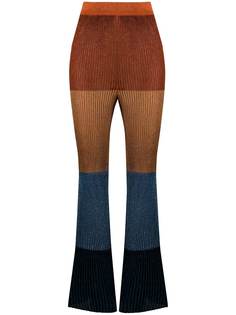 Marco De Vincenzo colour-block ribbed-knit trousers