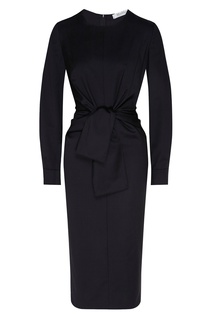 Черное миди-платье с драпировками MAX Mara