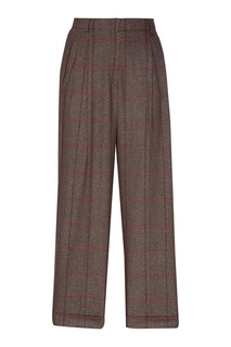 Широкие брюки в клетку MAX Mara