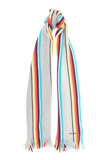 Серый шарф с полосками Paul Smith