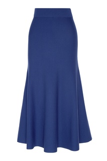Синяя миди-юбка с широким поясом MAX Mara