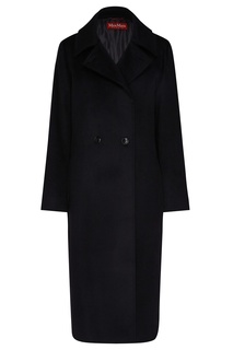 Черное двубортное пальто MAX Mara