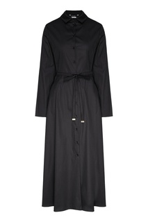 Черное платье-рубашка с длинными рукавами MAX Mara
