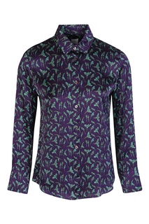 Фиолетовая блузка с принтом Paul Smith