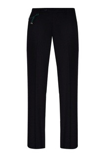 Темно-синие брюки с декоративным шнурком Berwich