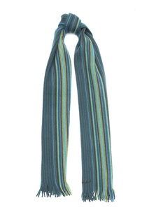 Бирюзовый шарф с полосками Paul Smith